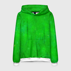 Толстовка-худи мужская Свет зелёного фонаря, цвет: 3D-белый