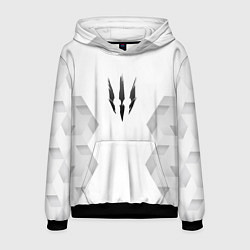 Толстовка-худи мужская The Witcher white poly, цвет: 3D-черный