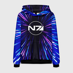 Толстовка-худи мужская Mass Effect neon energy, цвет: 3D-черный