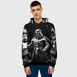 Толстовка-худи мужская Дарт вейдер звездные войны, цвет: 3D-черный — фото 2