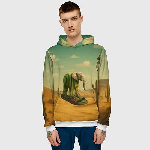 Мужская толстовка Лирили ларила мем / 3D-Белый – фото 3