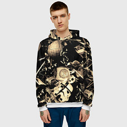 Толстовка-худи мужская Дарт Вейдер Йода Чубакка и другие из Star Wars, цвет: 3D-белый — фото 2