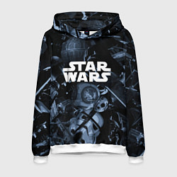 Толстовка-худи мужская Star wars персонажи из звездных войн, цвет: 3D-белый