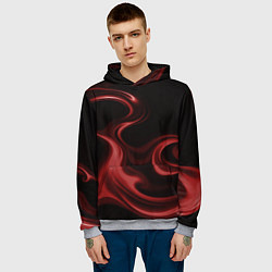 Толстовка-худи мужская Color red, цвет: 3D-меланж — фото 2