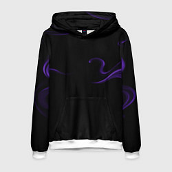 Толстовка-худи мужская The color purple is an abstraction, цвет: 3D-белый