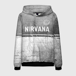 Толстовка-худи мужская Nirvana - grey gradient посередине, цвет: 3D-черный