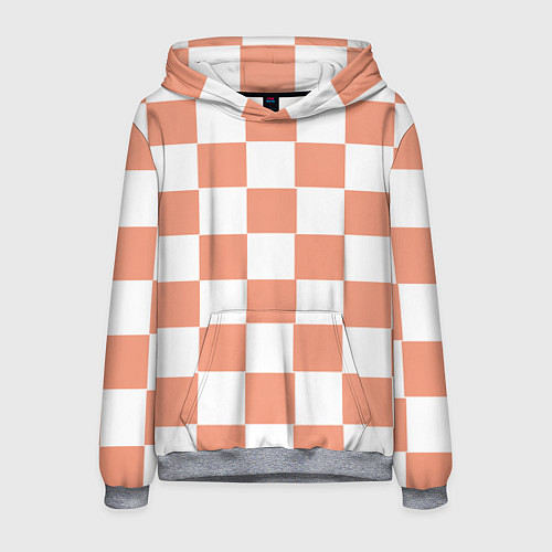 Мужская толстовка Квадраты оранжевые / 3D-Меланж – фото 1