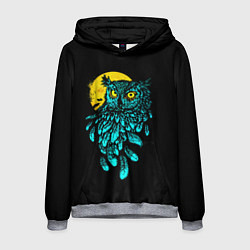 Толстовка-худи мужская Night owl, цвет: 3D-меланж