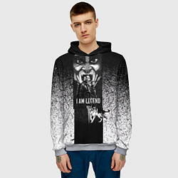 Толстовка-худи мужская Я легенда 2, цвет: 3D-меланж — фото 2
