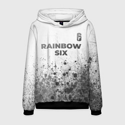 Толстовка-худи мужская Rainbow Six - white gradient посередине, цвет: 3D-черный