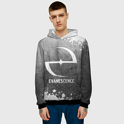 Толстовка-худи мужская Evanescence - grey gradient, цвет: 3D-черный — фото 2