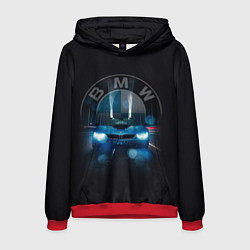 Толстовка-худи мужская BMW на мосту, цвет: 3D-красный