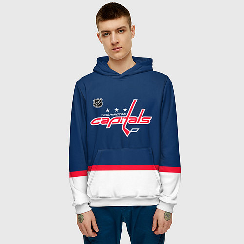 Мужская толстовка Washington Capitals hockey team / 3D-Белый – фото 3
