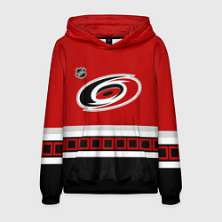Толстовка-худи мужская Каролина Харрикейнз хоккей, цвет: 3D-черный