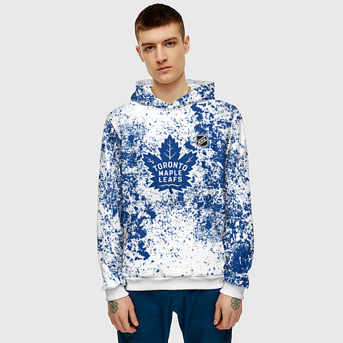 Мужская толстовка Toronto Maple Leafs NHL white / 3D-Белый – фото 3
