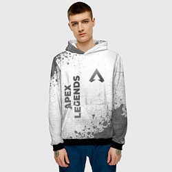 Толстовка-худи мужская Apex Legends - white gradient вертикально, цвет: 3D-черный — фото 2