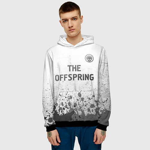 Мужская толстовка The Offspring - white gradient посередине / 3D-Черный – фото 3