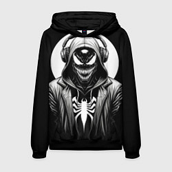 Толстовка-худи мужская Venom black, цвет: 3D-черный
