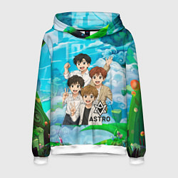 Толстовка-худи мужская Astro в аниме стиле, цвет: 3D-белый