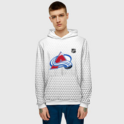 Толстовка-худи мужская Колорадо Эвеланш - белый геометрический градиент, цвет: 3D-белый — фото 2