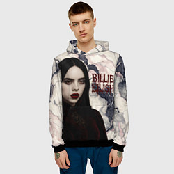 Толстовка-худи мужская Билли Айлиш в стиле готики, цвет: 3D-черный — фото 2