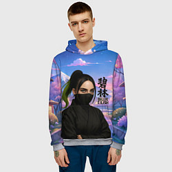 Толстовка-худи мужская Ниндзя Билли Айлиш, цвет: 3D-меланж — фото 2