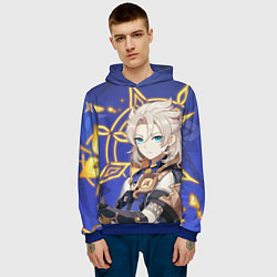 Толстовка-худи мужская Альбедо Genshin Impact, цвет: 3D-синий — фото 2