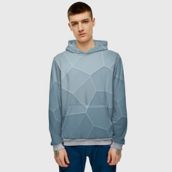 Толстовка-худи мужская Текстура из неровных плит, цвет: 3D-меланж — фото 2