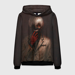 Толстовка-худи мужская Гуль Канеки Кен, цвет: 3D-черный