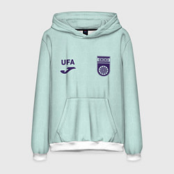 Толстовка-худи мужская Фк Уфа - мятный цвет и текстура, цвет: 3D-белый