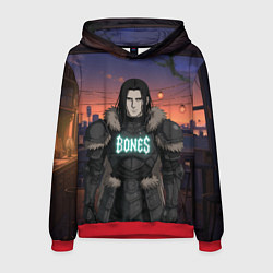 Толстовка-худи мужская Bones в аниме, цвет: 3D-красный