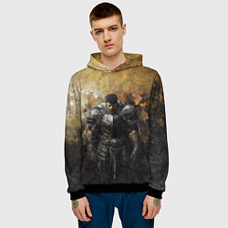 Толстовка-худи мужская Воин Гатц в броне, цвет: 3D-черный — фото 2