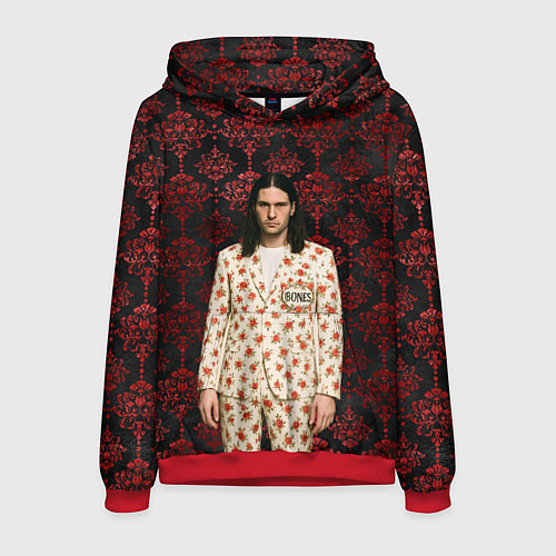 Мужская толстовка Bones в костюме с розами / 3D-Красный – фото 1