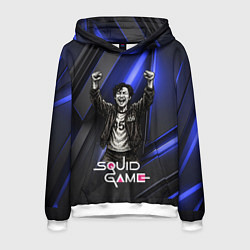 Толстовка-худи мужская Победа игрока 456 Игра в кальмара, цвет: 3D-белый