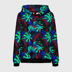 Толстовка-худи мужская Palm neon, цвет: 3D-черный
