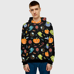 Толстовка-худи мужская Halloween black, цвет: 3D-черный — фото 2