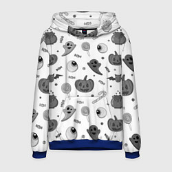 Толстовка-худи мужская Halloween grey and white, цвет: 3D-синий
