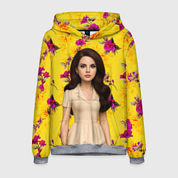 Толстовка-худи мужская Lana Del Rey образ куклы, цвет: 3D-меланж