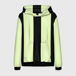 Толстовка-худи мужская Color light green black line, цвет: 3D-черный