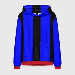 Толстовка-худи мужская Color blue black stripes, цвет: 3D-красный