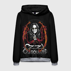 Толстовка-худи мужская Ozzy Osbourne with wings, цвет: 3D-меланж