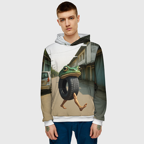 Мужская толстовка Бонека Амбалабу мем / 3D-Белый – фото 3