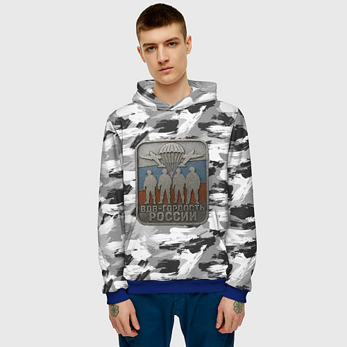 Мужская толстовка Гордость России ВДВ / 3D-Синий – фото 3