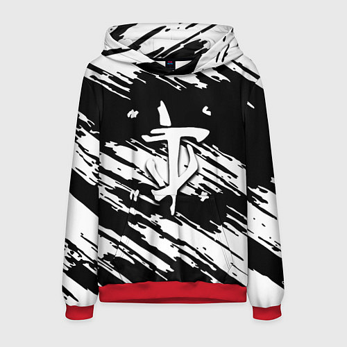 Мужская толстовка Doom краски полосы / 3D-Красный – фото 1