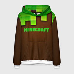 Толстовка-худи мужская Minecraft forever, цвет: 3D-белый