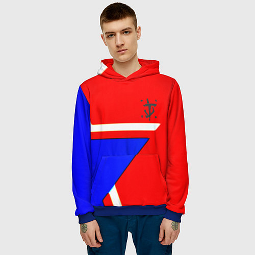 Мужская толстовка Doom star geometry / 3D-Синий – фото 3