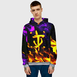 Толстовка-худи мужская Doom огненный стиль, цвет: 3D-меланж — фото 2