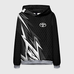 Толстовка-худи мужская Toyota - монохром, цвет: 3D-меланж