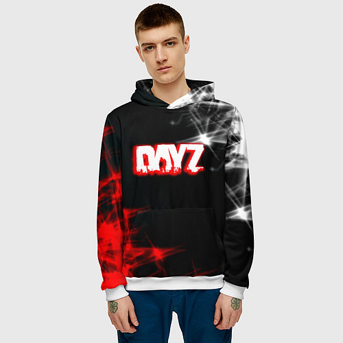 Мужская толстовка Dayz световые краски / 3D-Белый – фото 3