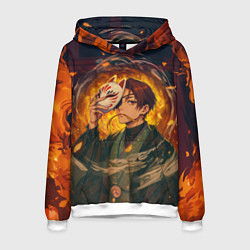 Толстовка-худи мужская Хаято Суо - Ветролом, цвет: 3D-белый